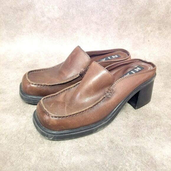 MIA Womens   Size 8 Brown  Slip On 3" Block Heel Mules - Picture 3 of 10